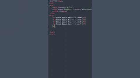 html başlık etiketi