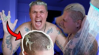 NAIR HAIR REMOVAL PRANK! HE LOST ALL OF HIS HAIR!!