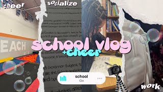 school vlog + cheer | work, socializing, tumbling, etc