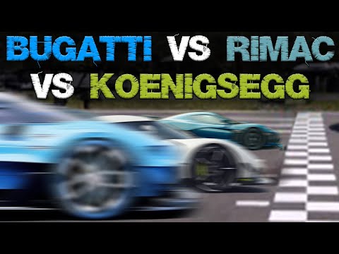 Видео: КТО РЕАЛЬНО ЛУЧШЕ? Rimac, Koenigsegg, Bugatti до 400км/ч