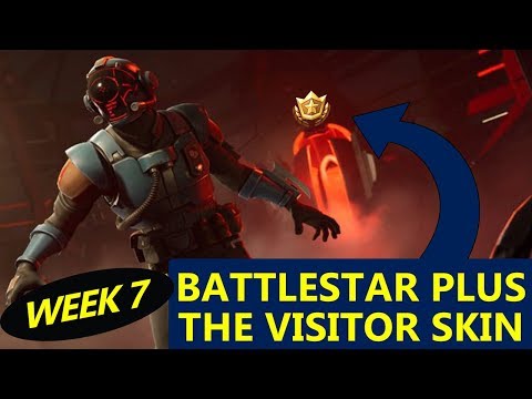 Видео: Fortnite Blockbuster тайна Battle Star местоположения и как да отключите кожата на Visitor