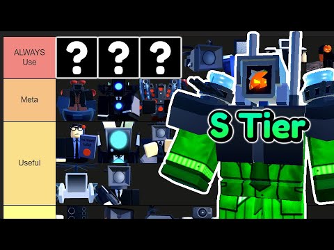 BEST Tier List for Toilet Tower Defense! (UPDATED) 