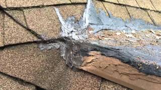 Wind driven roof leak