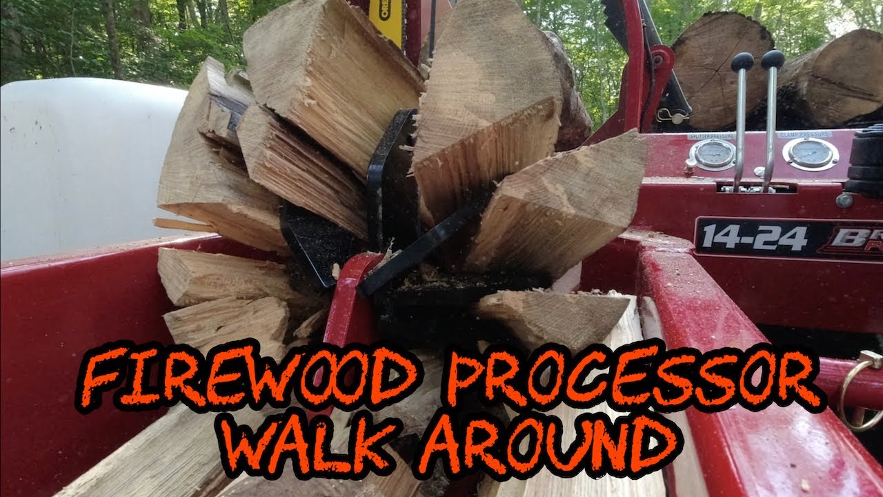 #405 Brute Force 14-24 Firewood Processor Walk Around and Use - YouTube