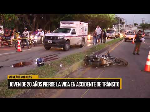 Joven de 20 años pierde la vida en accidente de tránsito