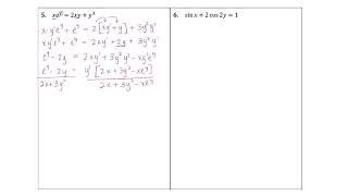 Implicit differentiation homework solutions