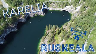 Karelia - Ruskeala Mountain Park (4K drone footage)