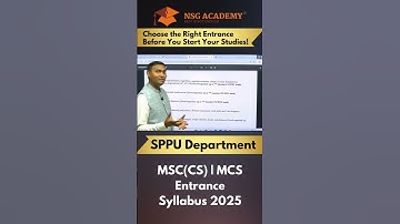 📚SPPU Syllabus Overview | MSc (CS) & MCS Entrance Syllabus
