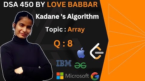 largest sum contiguous subarray( Kadane