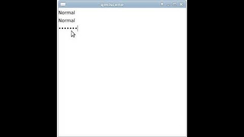 qml example: TextInput with echoMode