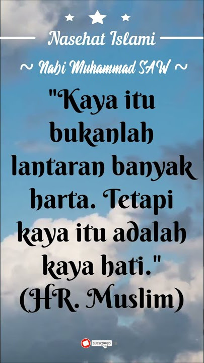 kaya itu tidak dilihat dari banyaknya harta, melainkan kelapangan hati #shorts