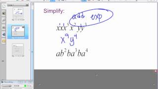 Saxon Pre-Algebra - Lesson 101 - Multiplication of Exponents and Variable Bases