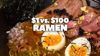 $1 Ramen Vs. $100 Ramen #shorts