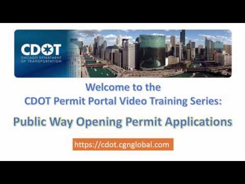 CDOT Online Permits:  Public Way Opening