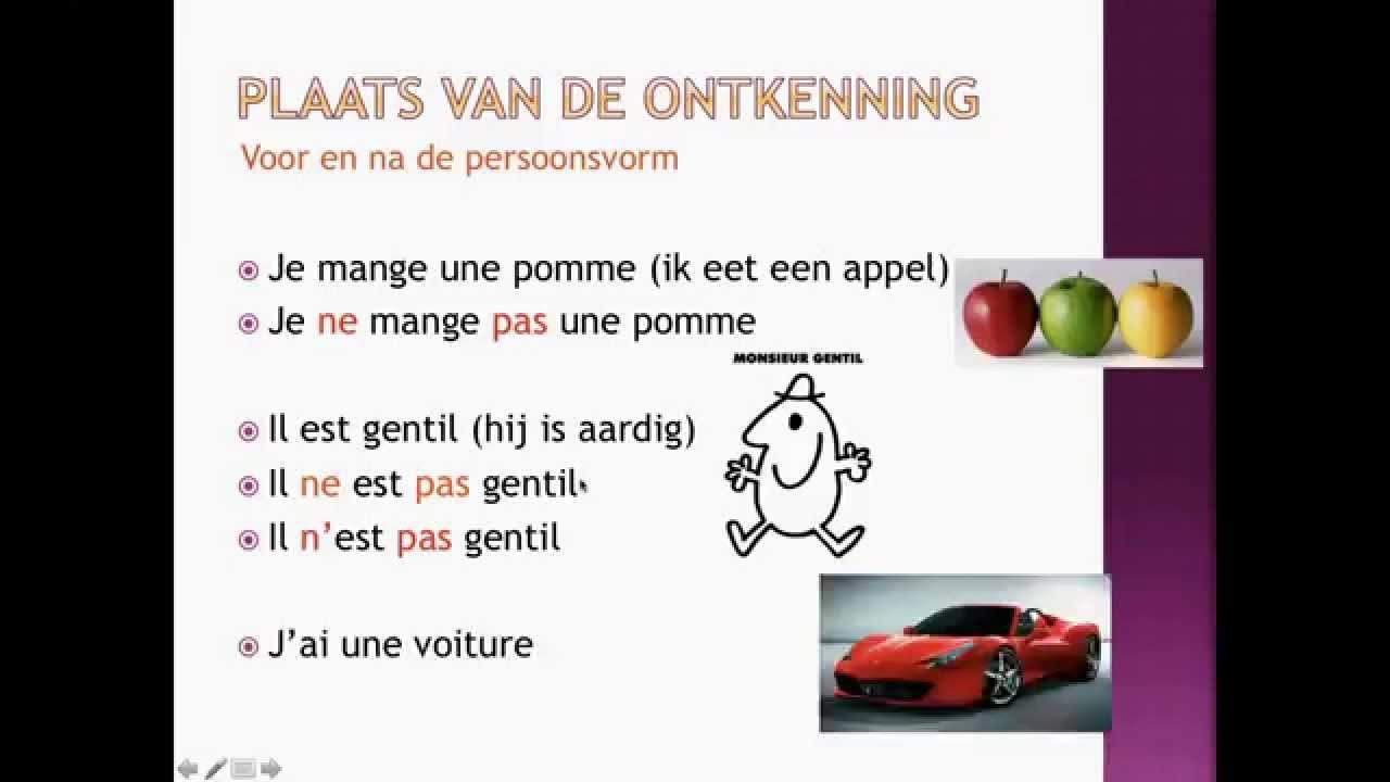 De ontkenning in het Frans / la négation YouTube