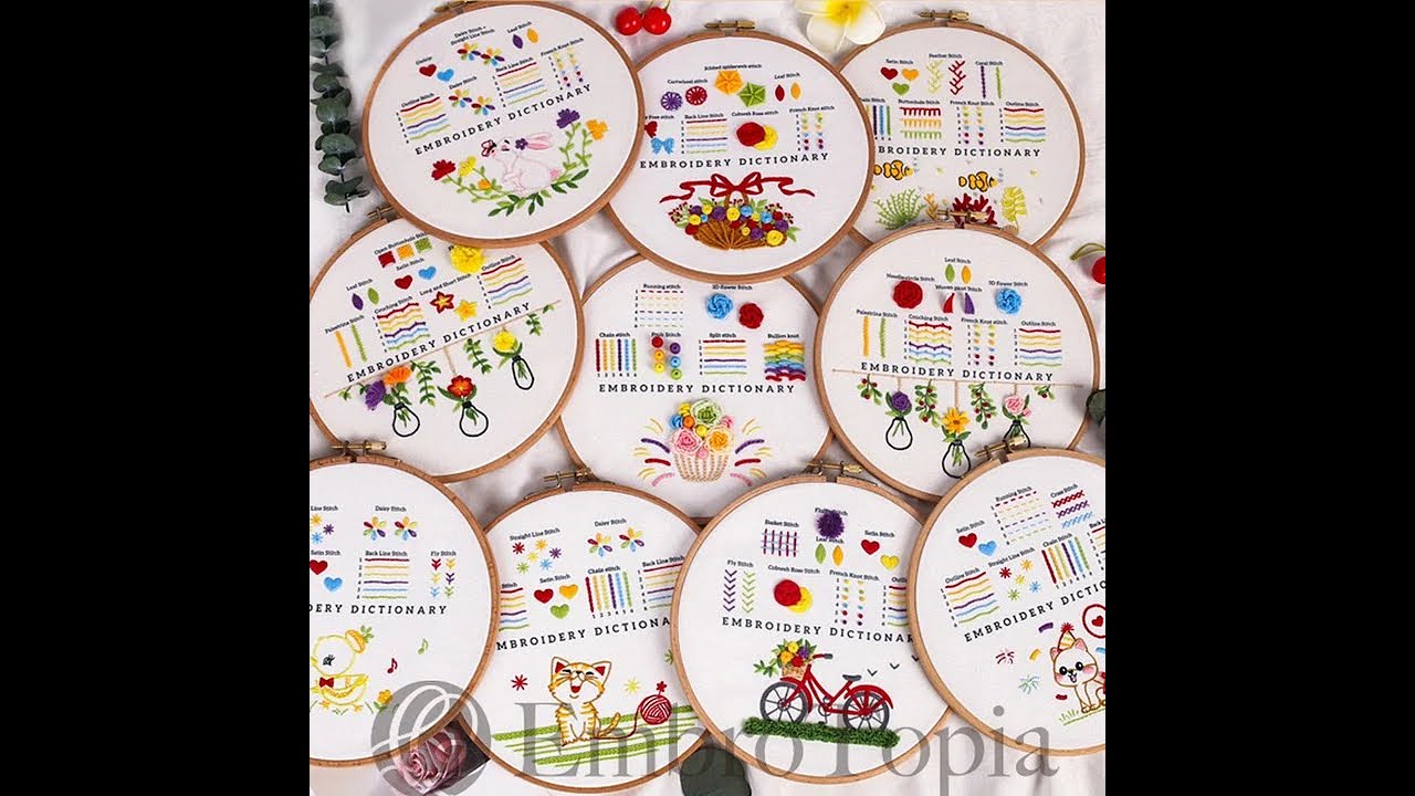 Embroidery Dictionary Kit Stepbystep Tutorial YouTube