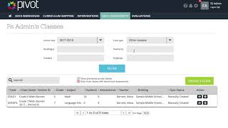 Navigating the Classes Dashboard - Pivot Daily Assessments
