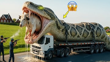 Heroic Rescue Team Saves Lonely Cow from Deadly Giant Python🐍