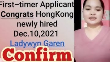 HIRED Dec.10,2021 HongKong First-timer Applicant @joyneri.jobhiring