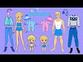 PAPERDOLLS DOLLHOUSE IN ALBUM FOR PRINCESS FAMILY & TWINS BABY GAME PLAY FOR GIRLS  DIY HANDMADE