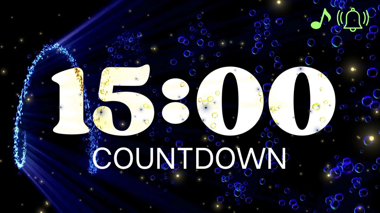 15 Minute Timer - Relaxing Music and Bubbles