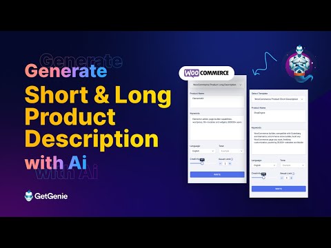 How to Write Short and Long Product Descriptions with Ai | GetGenie Ai x WooCommerce