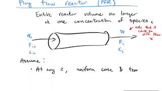 F20 | Chemical Engineering Kinetics | 10 Semi-batch and Plug Flow Reactor design equations