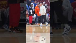 Spike Lee ,Tracey Morgan and Rick Brunson in Cleveland at rocket mortgage fieldhouse