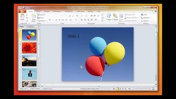 Save presentation as video - Office 2010 TP / PowerPoint