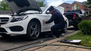 HOW to REPLACE and FIX Windshield Wiper Motor Not SPRAYING on 2015 C300 Mercedes!