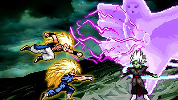 Gogeta SSJ3 V2 OP & Vegito SSJ3 V2 OP VS Fused Zamasu V3 OP in #Jumpforce #Mugen