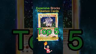 Top 5 EXPENSIVE Brock’s Pokémon Cards 🪨 #shorts #top5 #brock