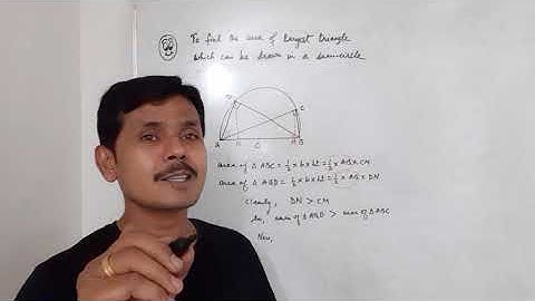 Area of a largest triangle in a semi-circle