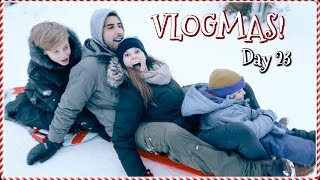 VLOGMAS DAY 23 // Crazy Family Sledding Day!