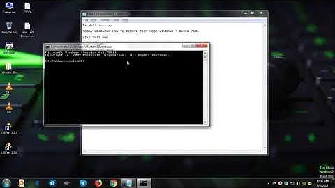 TEST MODE REMOVE IN WINDOWS 7