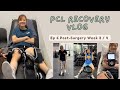 PCL knee recovery vlog #6 | Week 3/4: physio 🏋️‍♀️, electrical stimulation⚡️, BFR, passive ROM