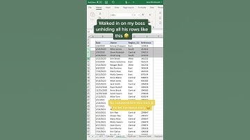 Unhide your Excel rows using this shortcut to save you tons of time! #shorts #excel