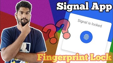 How use fingerprint Lock in signal app | signal app ko lock kaise kare | How to lock signal app | DG