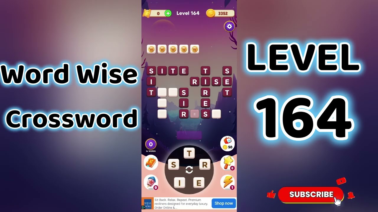 Word Wise Crossword Level 164 🧩 | Smart Crossword Puzzle Walkthrough | Go Answer