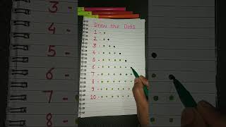 Draw the dots |#number #counting #maths #preschoollearning #viralvideo #nurseryactivities
