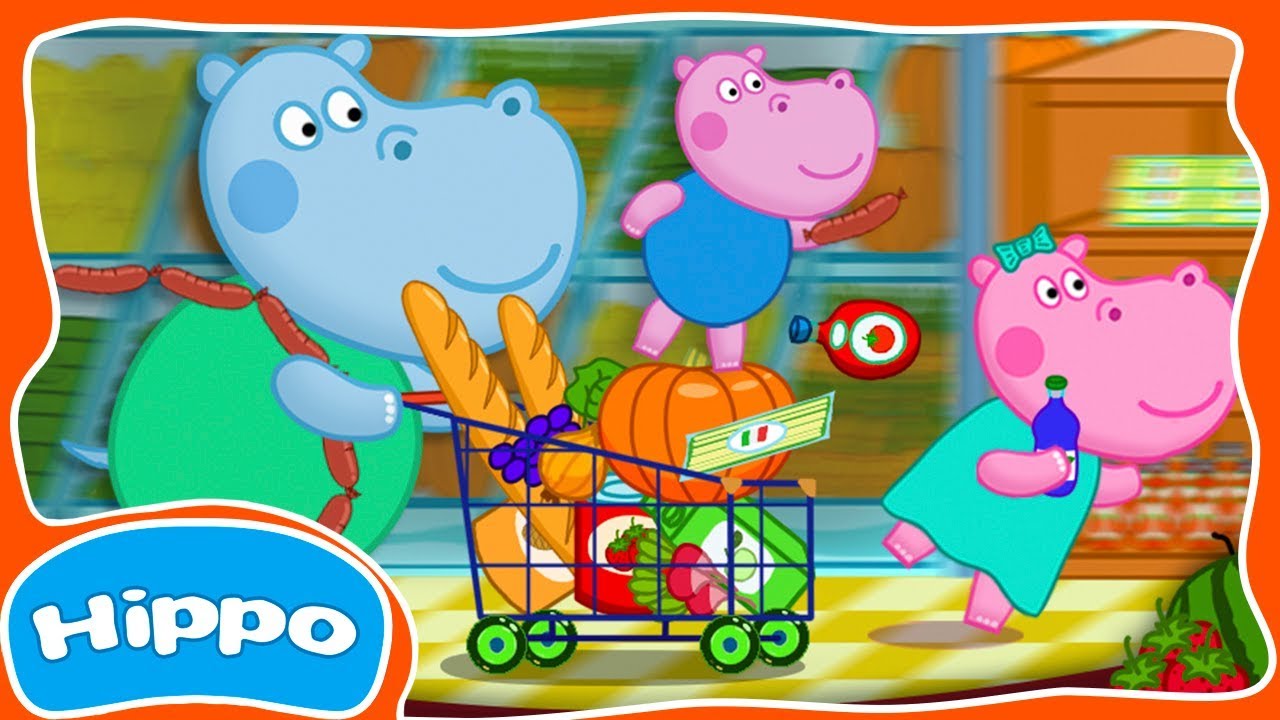 pivote blusa Tareas del hogar Hippo 🌼 Actualización del juego 🌼 Supermercado 🌼 Dibujos animados  Revisión del juego - YouTube