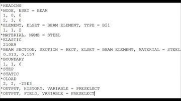 Abaqus coding for Cantilever beam with rectangular cross section