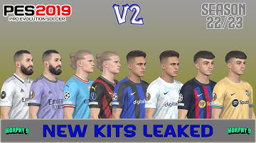 PES 2019 | NEW KITS LEAKED SEASON 22-23 KITSERVER V2 | SIDER ONLY