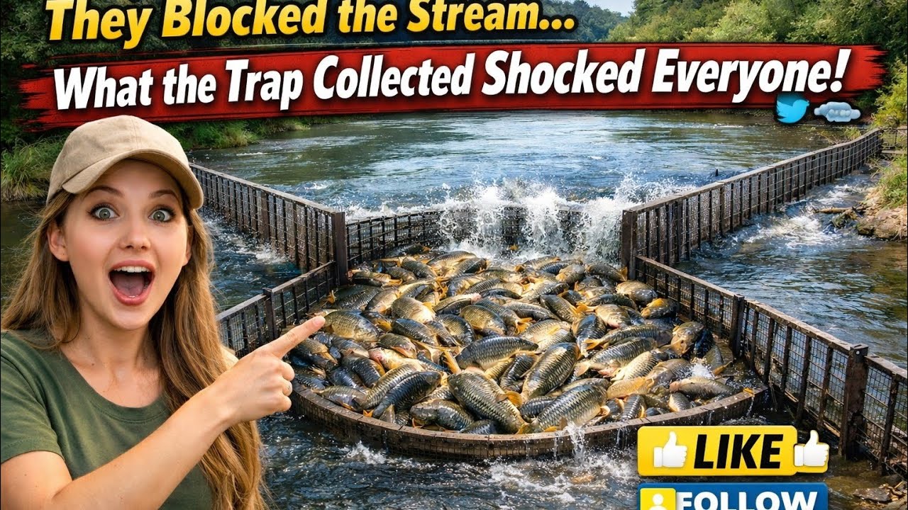 PART2✅ They Blocked the Stream… What the Trap Collected Shocked Everyone! 🌊🐟#fishing 