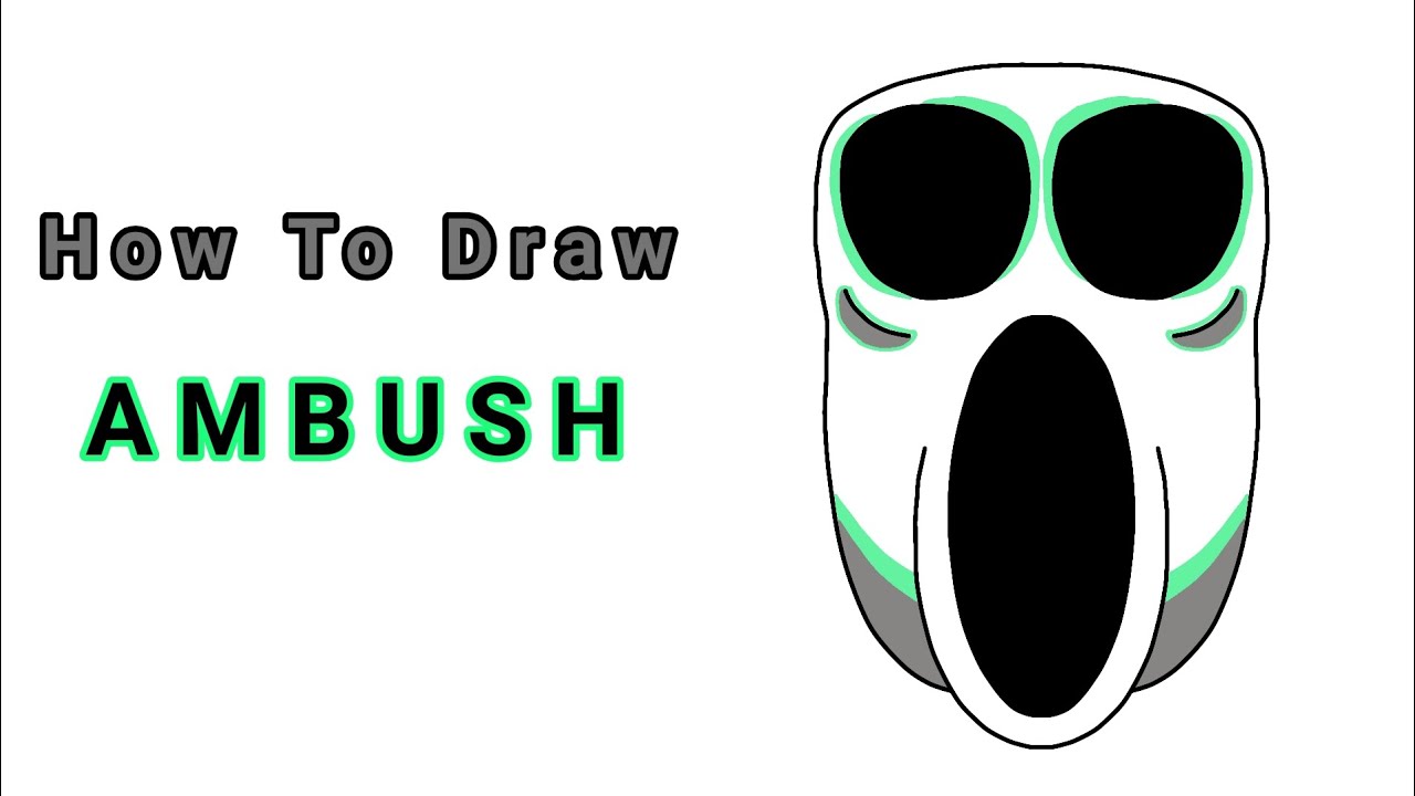 How to draw AMBUSH from ROBLOX DOORS 