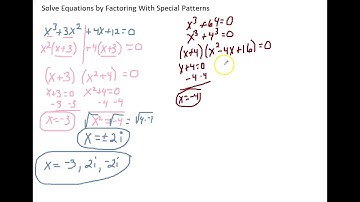 Solve Equations by Factoring With Special Factoring Patterns