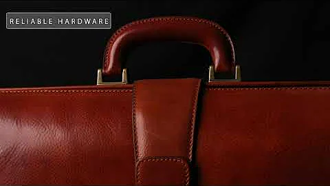 Cognac Brown Leather Briefcase The Firm | Time Resistance Official Video