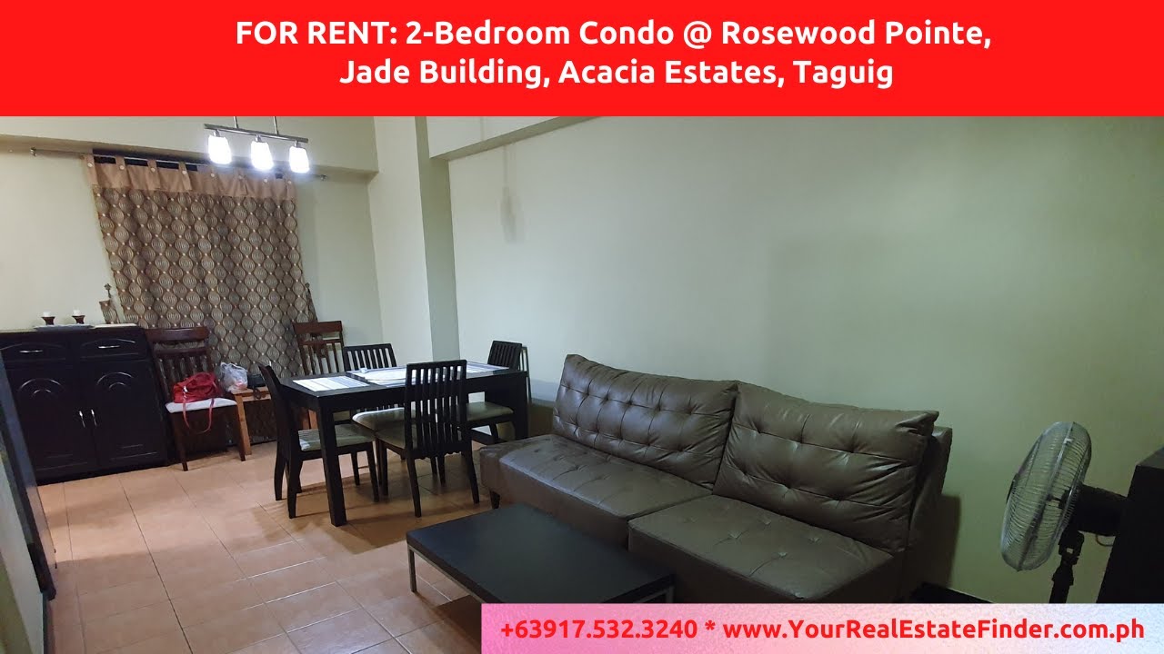 [Rented] 2BR Condo (J504) In Rosewood Pointe, Acacia Estates, Taguig