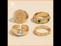 4 in 1 Men's Ring Set Golden Ring Jewelry Fashionable set