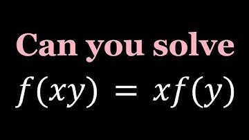 Solving f(xy)=xf(y) in Two Ways